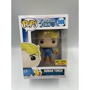 Funko Pop! Vinyl Marvel Human Torch (Fantastic Four) Hot Topic Exclusive Box 569
